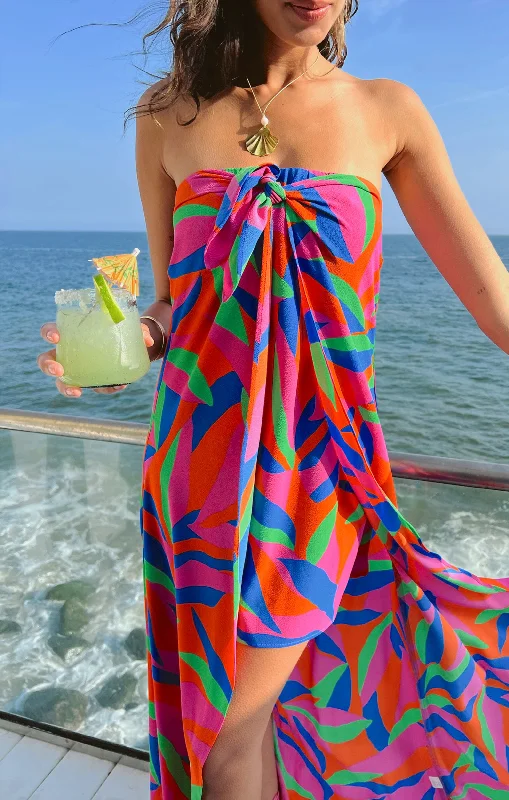 Street Cool Ipanema Tie Dress ~ Island Punch