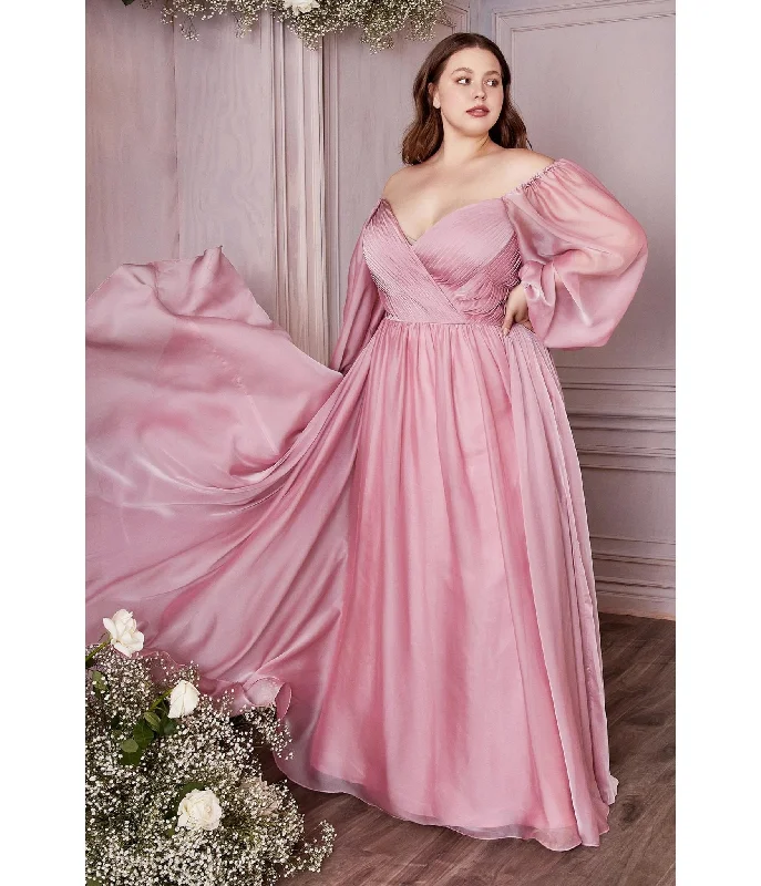 Elegant Design Cinderella Divine Plus Size Petal Blush Chiffon Sweetheart Bridesmaid Goddess Gown Elegant Design Cinderella Divine Plus Size Petal Blush Chiffon Sweetheart Bridesmaid Goddess Gown