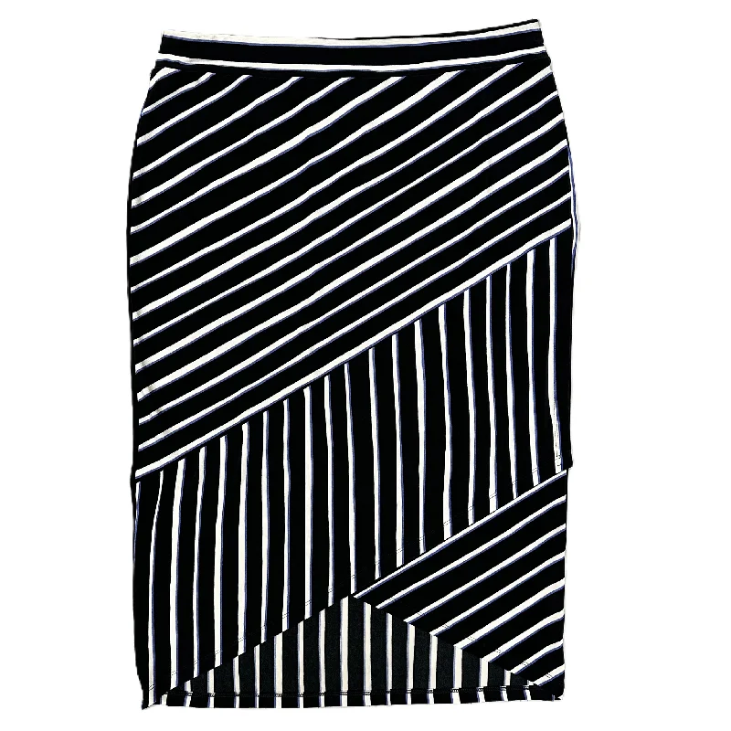 Elegant Temperament Skirt Maxi By Chicos In Striped Pattern, Size: Xl