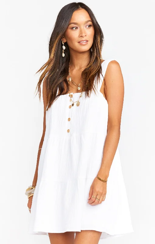 Simple And Comfortable Marisa Dress ~ White Gauze