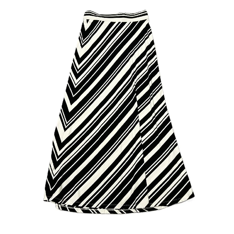 Exquisite Craftsmanship Black & White Skirt Maxi By Ann Taylor, Size: S