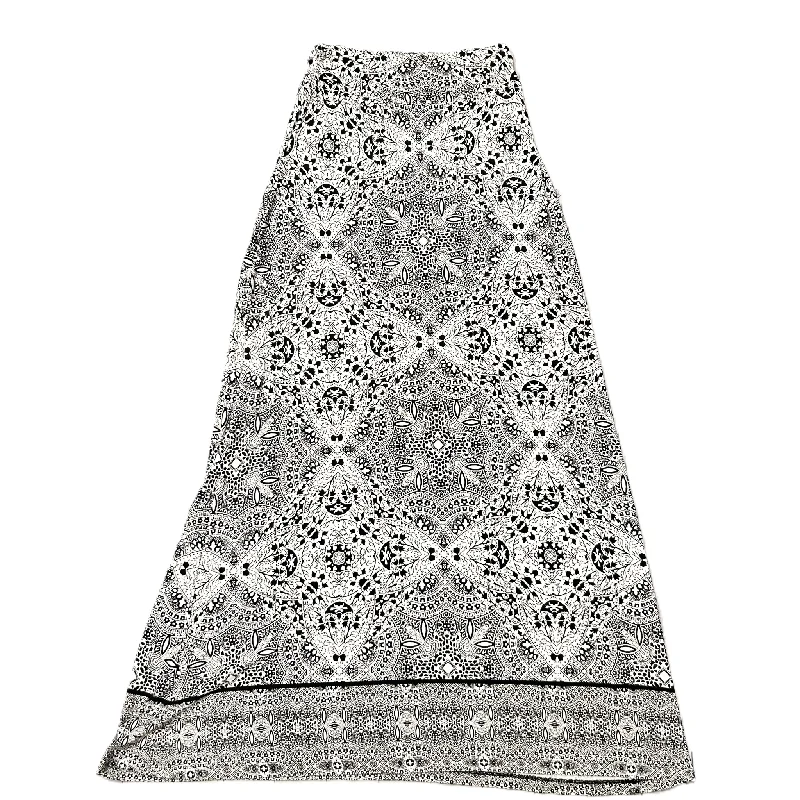 Romantic Data Black & Grey Skirt Maxi By Cynthia Rowley, Size: Xs