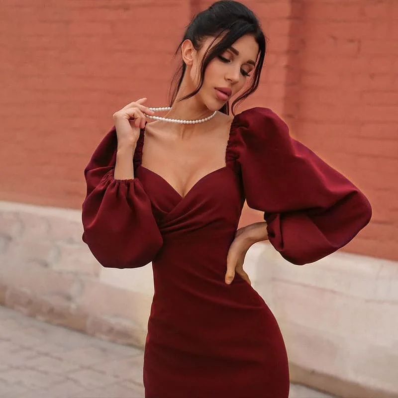 Spiritual Vitality DressBetty - Women In Stock Fashion Sexy V Neck Summer Long Sleeve Dresses