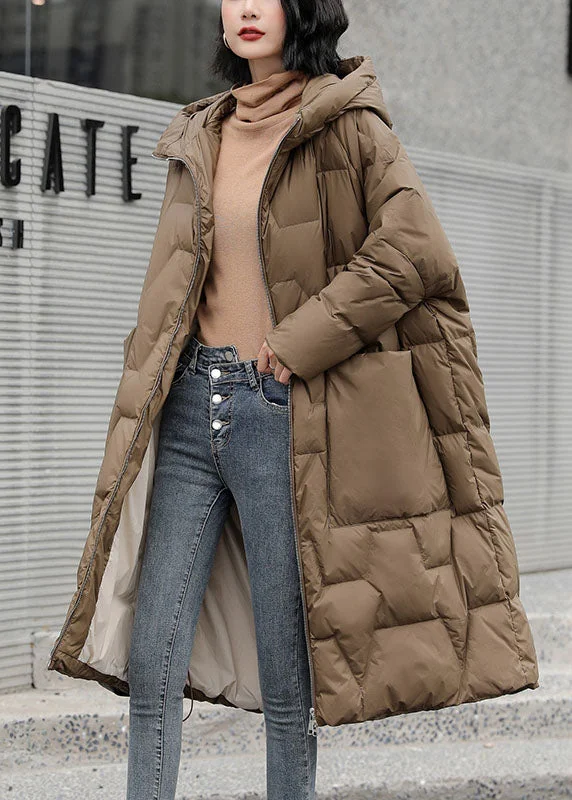 Double-sided Wear DIY Chocolate Pockets Casual Duck Down Winter down coat