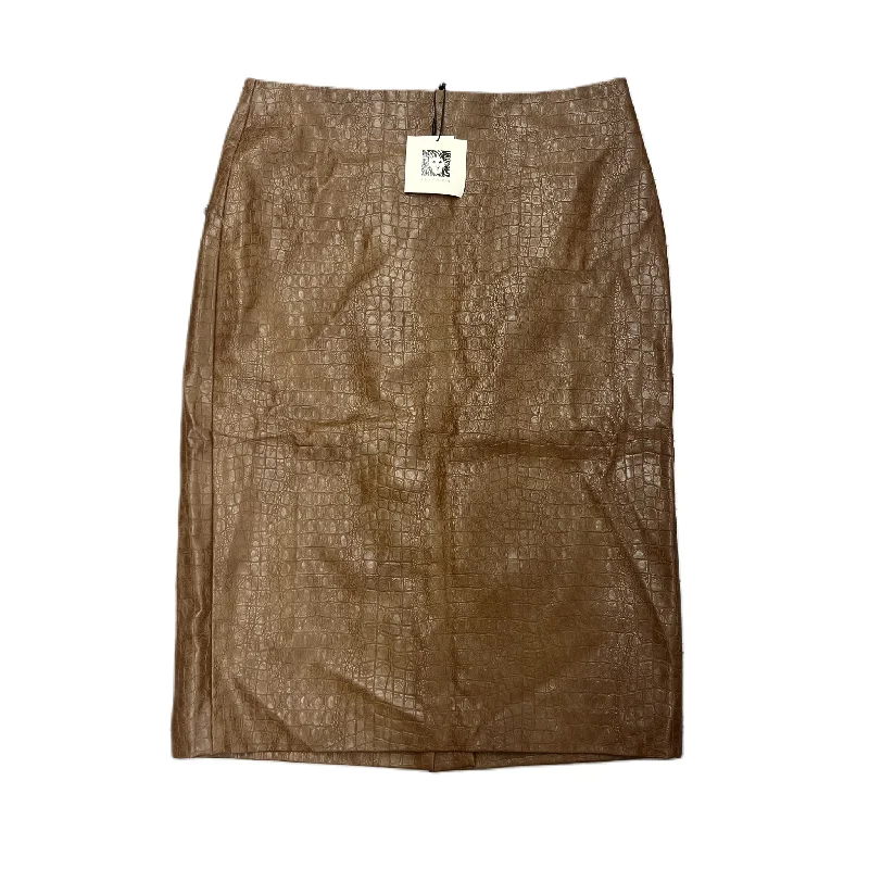 Comfortable Mind Skirt Midi By Anne Klein In Brown, Size: 6