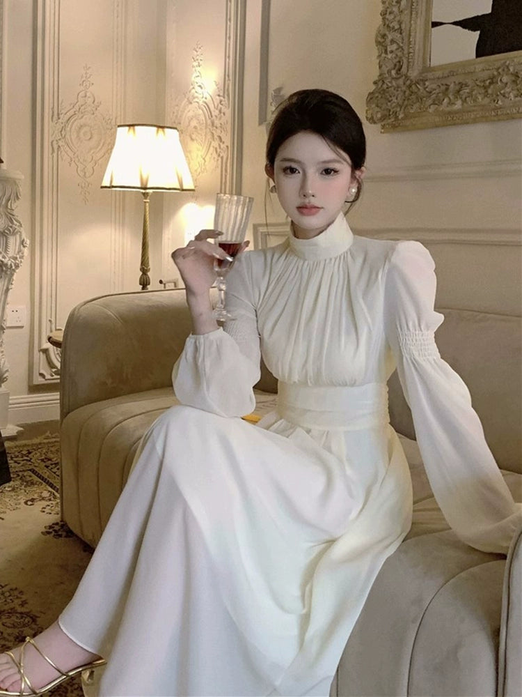 Comfortable And Versatile long-sleeved dress new chiffon a-line long party dress S5903 Comfortable And Versatile long-sleeved dress new chiffon a-line long party dress S5903
