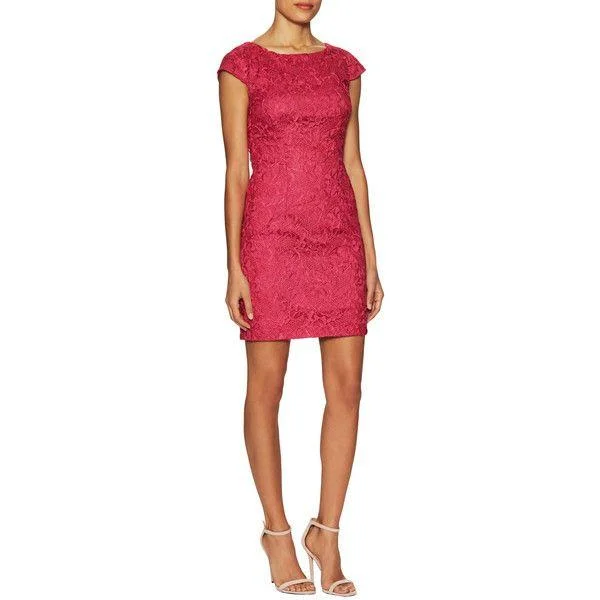 Must-have For Autumn And Winter Aidan Mattox - 151A12340 Cap Sleeve Cutout Back Lace Dress Must-have For Autumn And Winter Aidan Mattox - 151A12340 Cap Sleeve Cutout Back Lace Dress