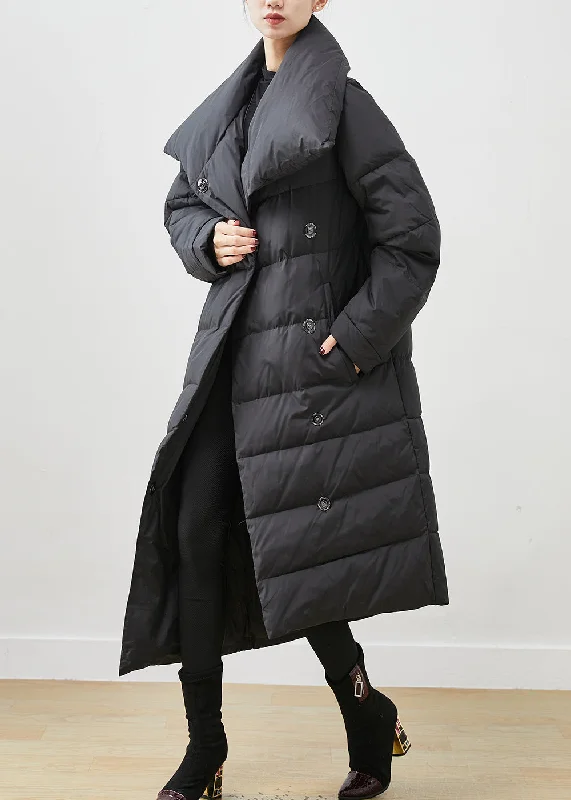 Personalized Outfit Black Duck Down Winter Coats Asymmetrical Peter Pan Collar Winter Personalized Outfit Black Duck Down Winter Coats Asymmetrical Peter Pan Collar Winter