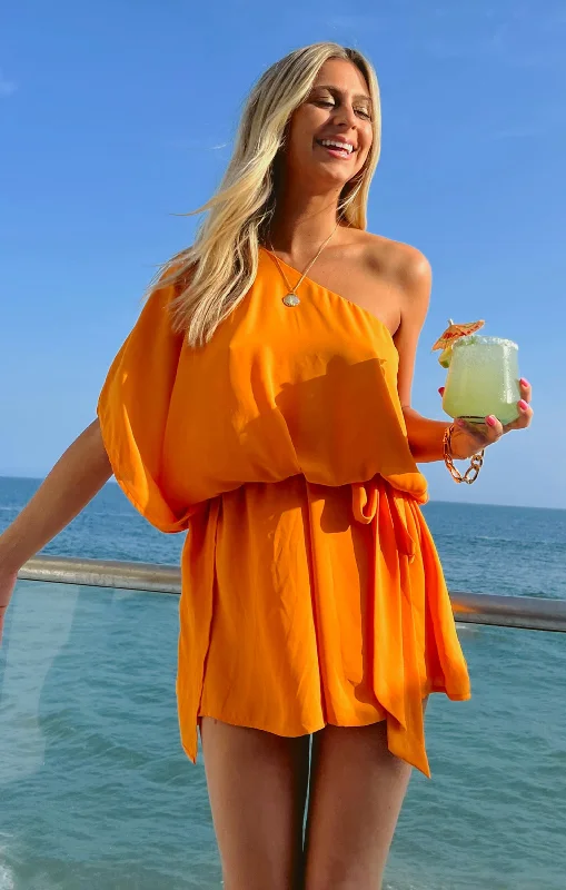 Street Charm Trish Dress ~ Tangerine