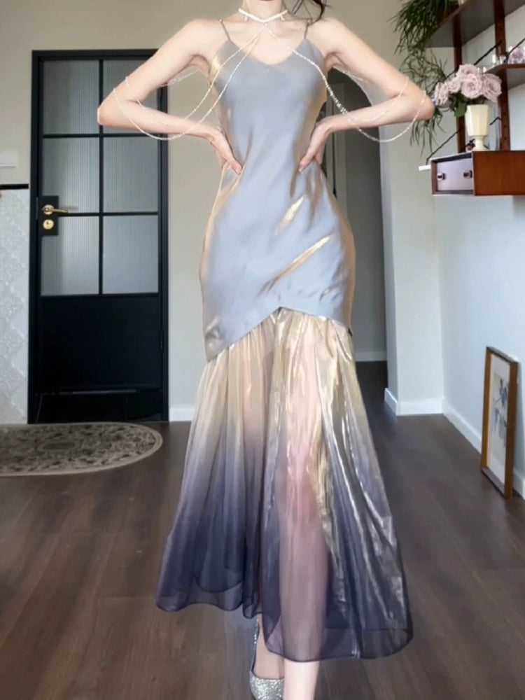 High Street Design Long party dress women's long evening gown       S5980