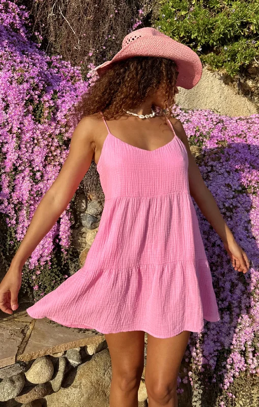 Advanced Customization Caroline Mini Dress ~ Bubblegum Gauze