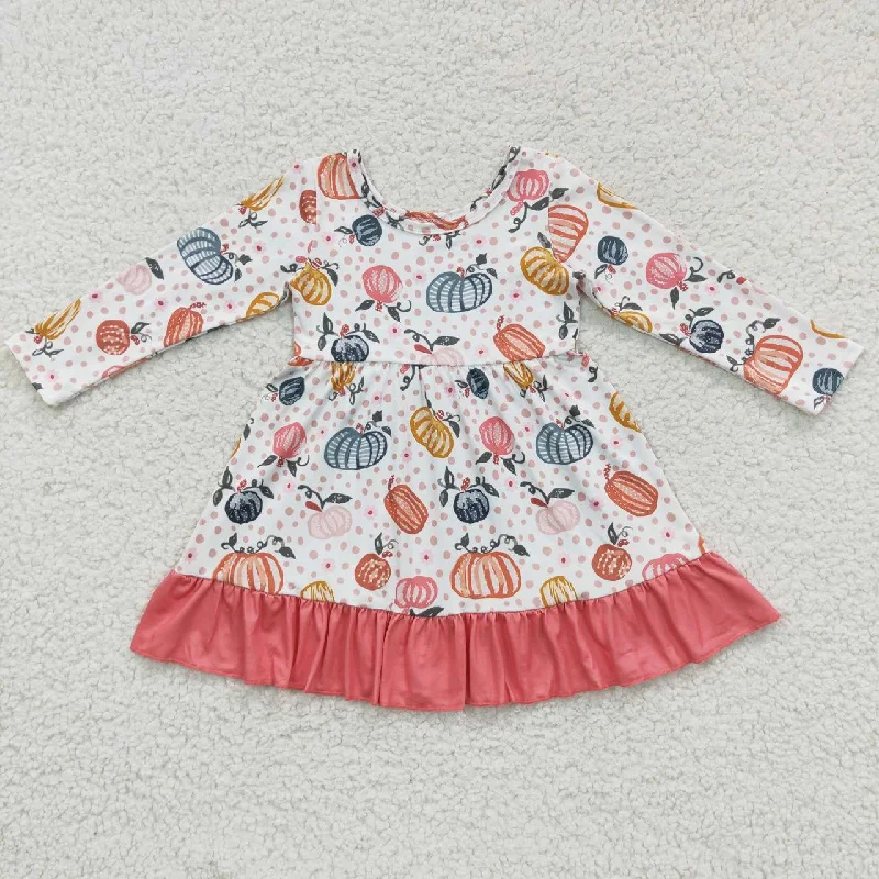 Urban Style thankful pumpkin long sleeve dress GLD0204