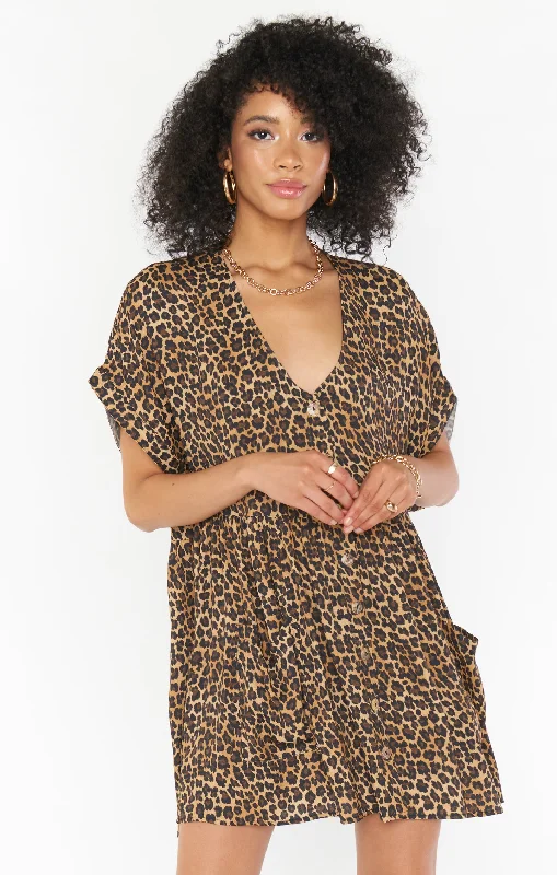 Fashionable And Fashionable Odessa Dress ~ Latte Cheetah