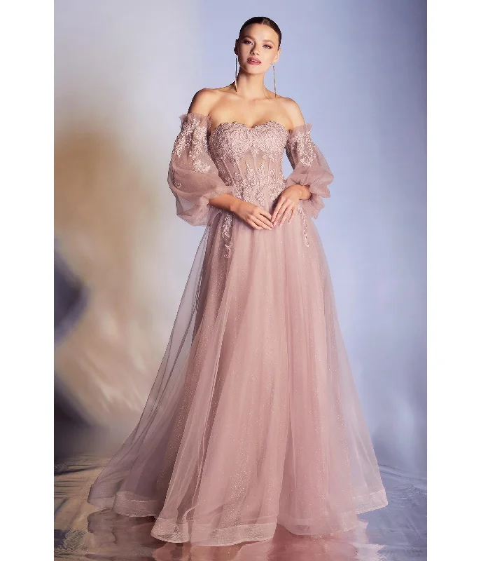 High Street Fashion Cinderella Divine Dusty Rose Glitter Off The Shoulder Corset Prom Gown High Street Fashion Cinderella Divine Dusty Rose Glitter Off The Shoulder Corset Prom Gown