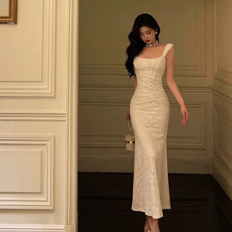 Personalized Series jacquard suspender dress new pleated long skirt    S5490