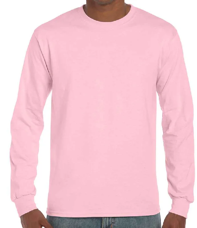 New Autumn And Winter Styles Gildan Ultra Cotton™ Long Sleeve T-Shirt | Light Pink