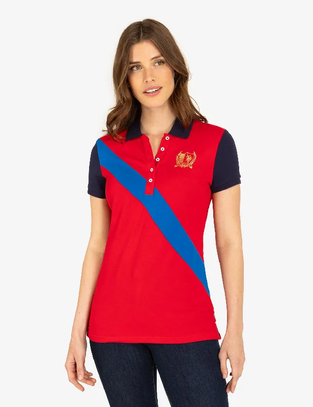 Classic Style METALLIC CREST SASH POLO SHIRT