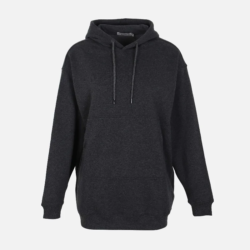 Retro Prints WOMEN FLEECE OVERSIZED LONG HOODIE