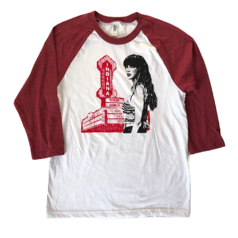 Printed Patterns Live In Bloomington - Raglan T-Shirt