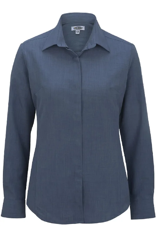 Noble And Elegant Ladies' Riviera Blue Café Batiste Blouse