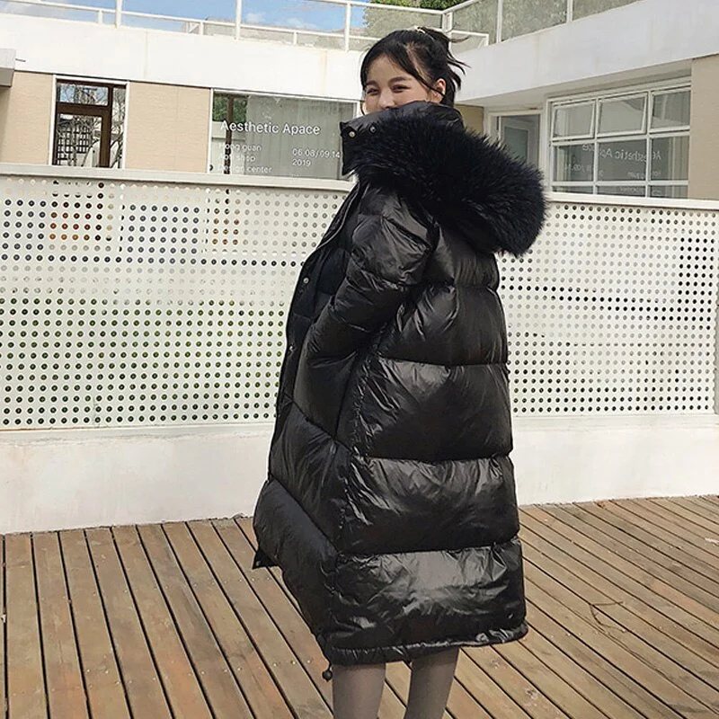 Black fur collar