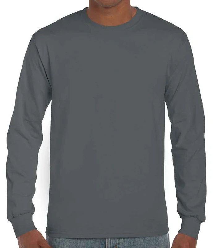 Comfortable Series Gildan Ultra Cotton™ Long Sleeve T-Shirt | Charcoal