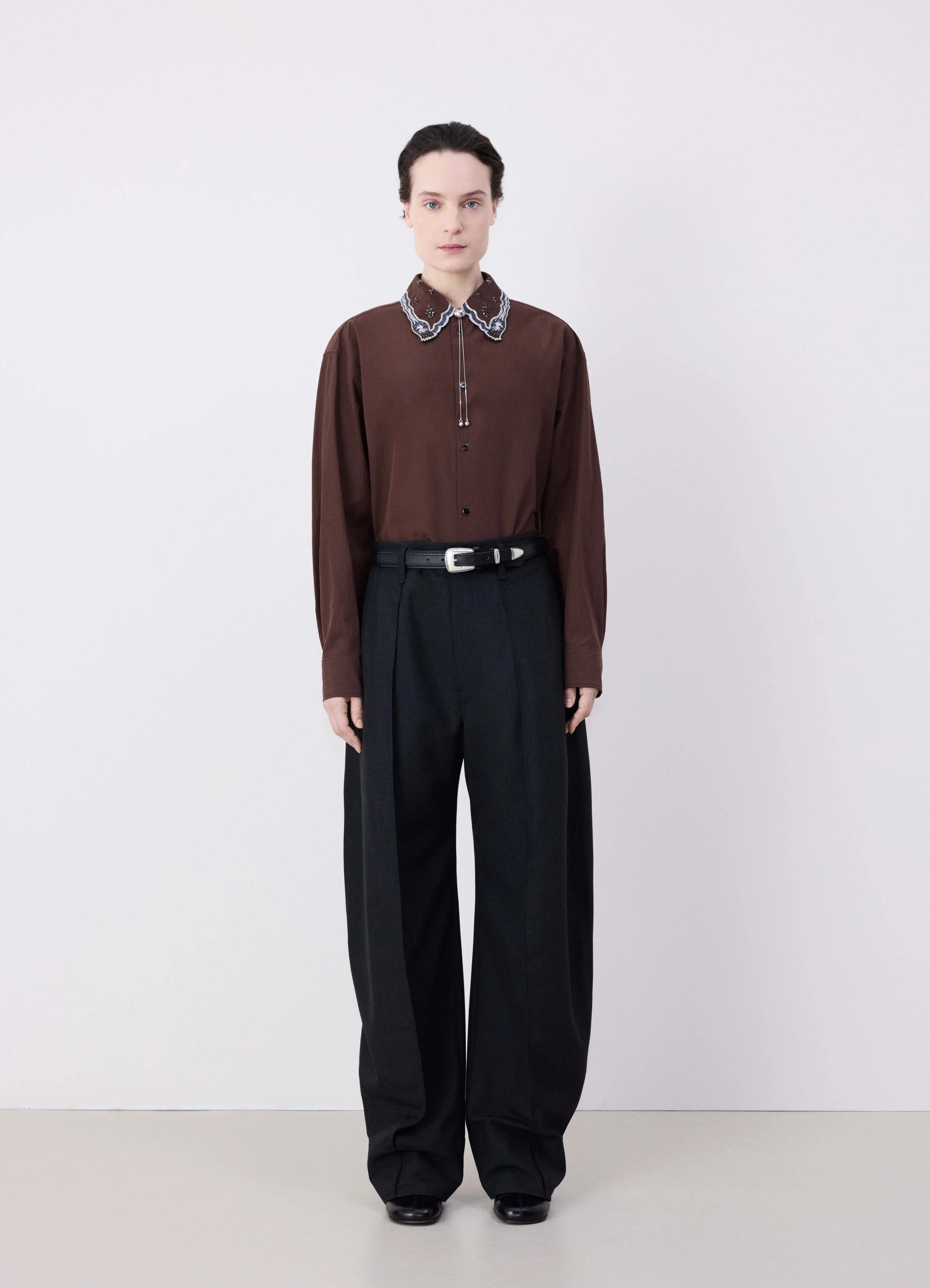Fashionable And Fashionable CURVED VOLUME TAILORED PANTS