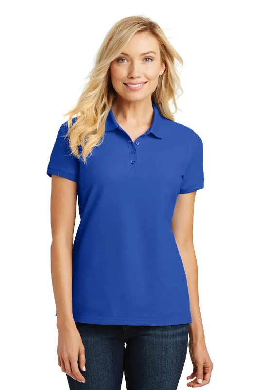 Youthful Vitality Port Authority Womens Core Classic Short Sleeve Polo Shirt - True Royal Blue Youthful Vitality Port Authority Womens Core Classic Short Sleeve Polo Shirt - True Royal Blue