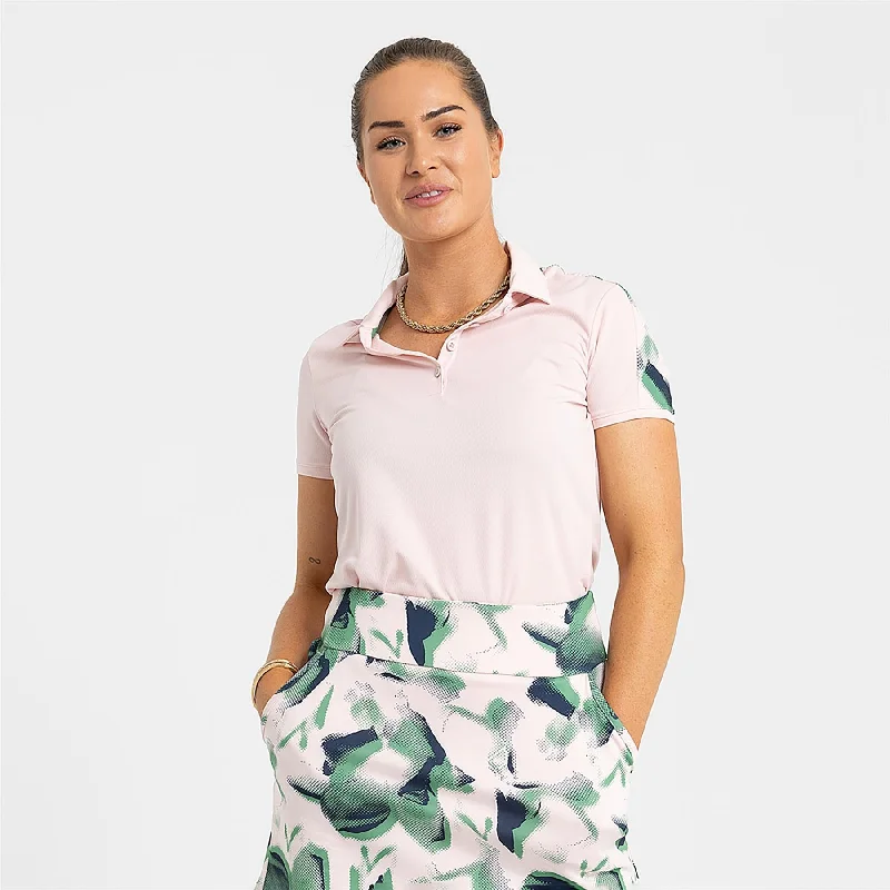 High Street Style Womens Ultimate365 Printed Polo Pink - AW24