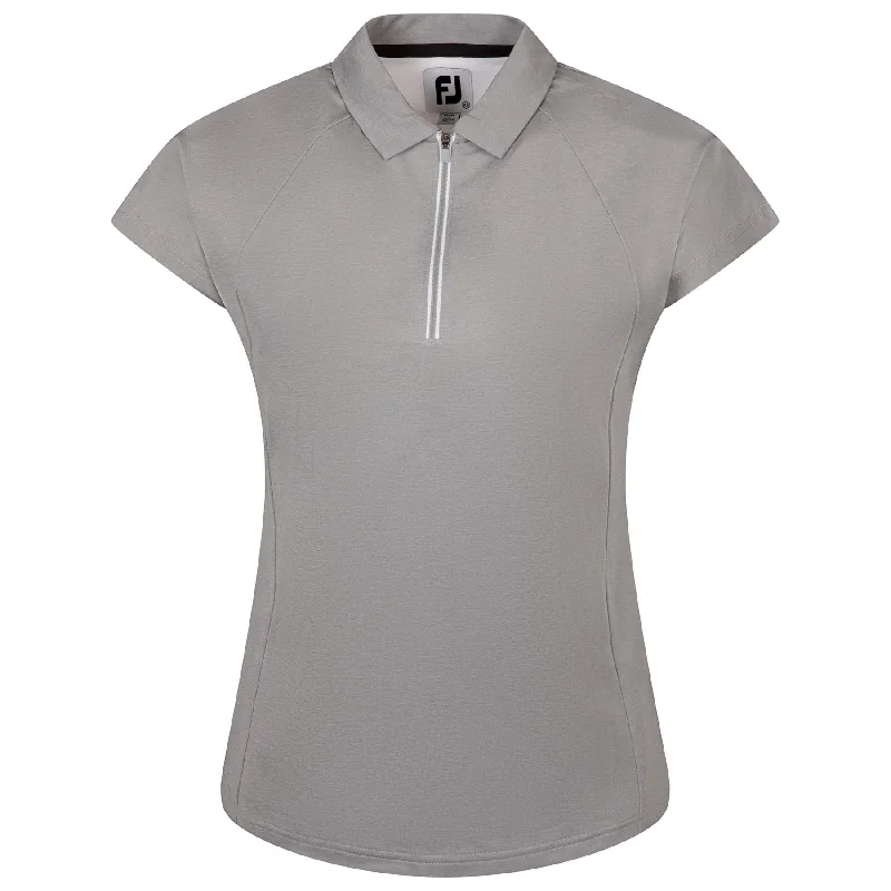 Boutique Recommendation Womens Quarter Zip Color Block Shirt Heather Grey/White - AW24 Boutique Recommendation Womens Quarter Zip Color Block Shirt Heather Grey/White - AW24
