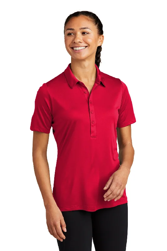 French Style Sport-Tek Womens Moisture Wicking Short Sleeve Polo Shirt - True Red