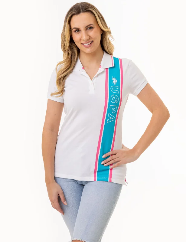 Classic Retro USPA GRPAHIC STRIPE POLO SHIRT