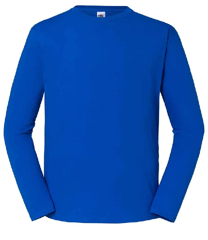 Celebrity Must-have Fruit Loom Iconic 195 Premium Long Sleeve T-Shirt | Royal Blue
