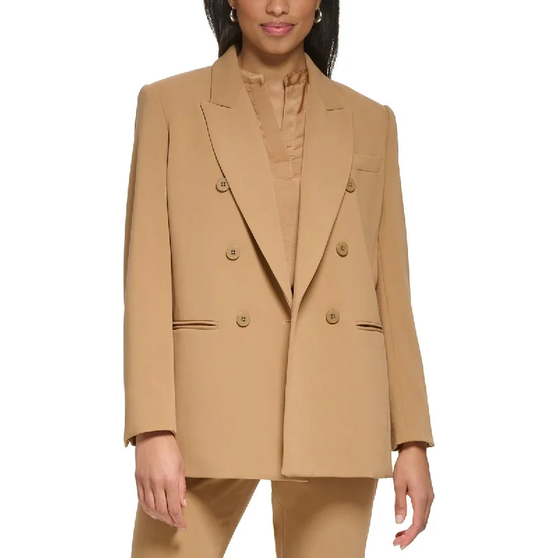 Stretch Design DKNY Womens Petites Suit Separate Office Double-Breasted Blazer