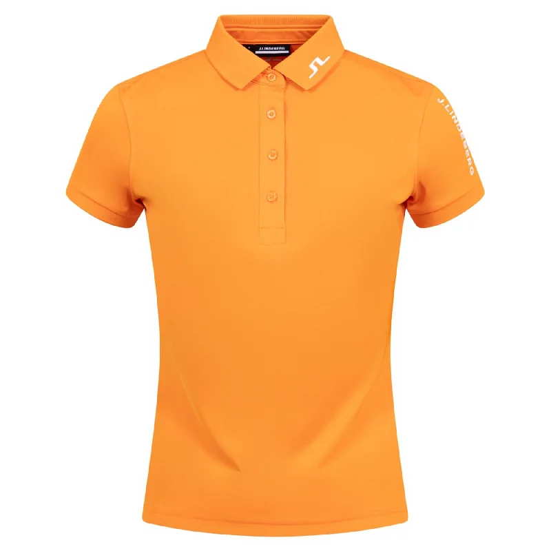 Breathable Design Womens Tour Tech TX Jersey Polo Persimmon Orange - AW24