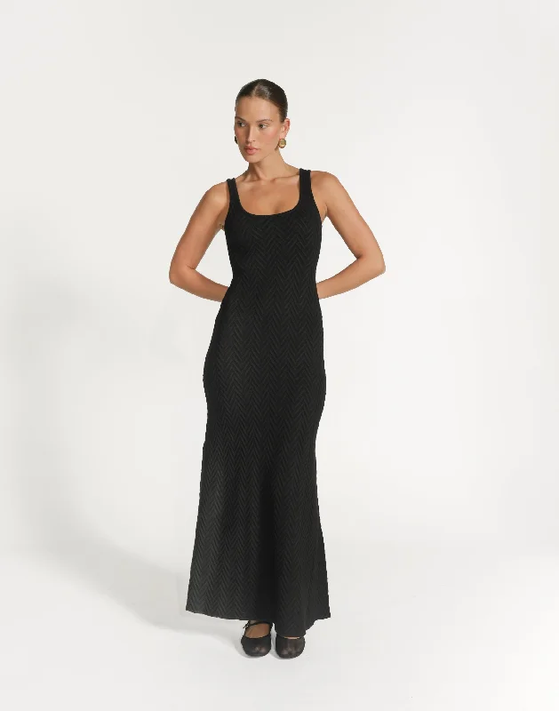 Lively And Youthful Jacqueline Maxi Dress (Black)