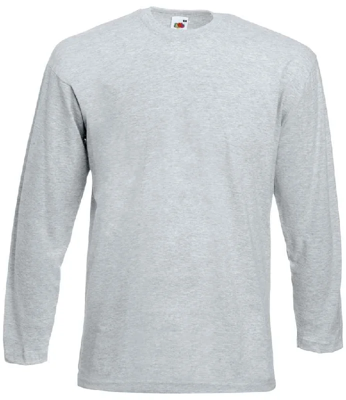 Classic Color Fruit of the Loom Long Sleeve Value T-Shirt | Heather Grey