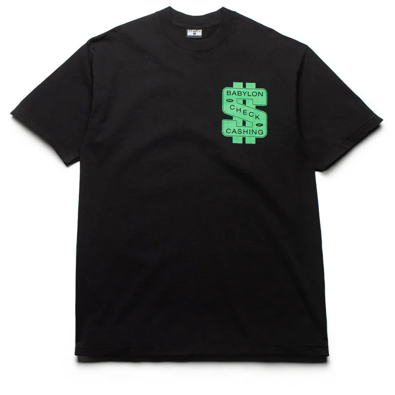 Warm Atmosphere Babylon Check Cashing Tee - Black