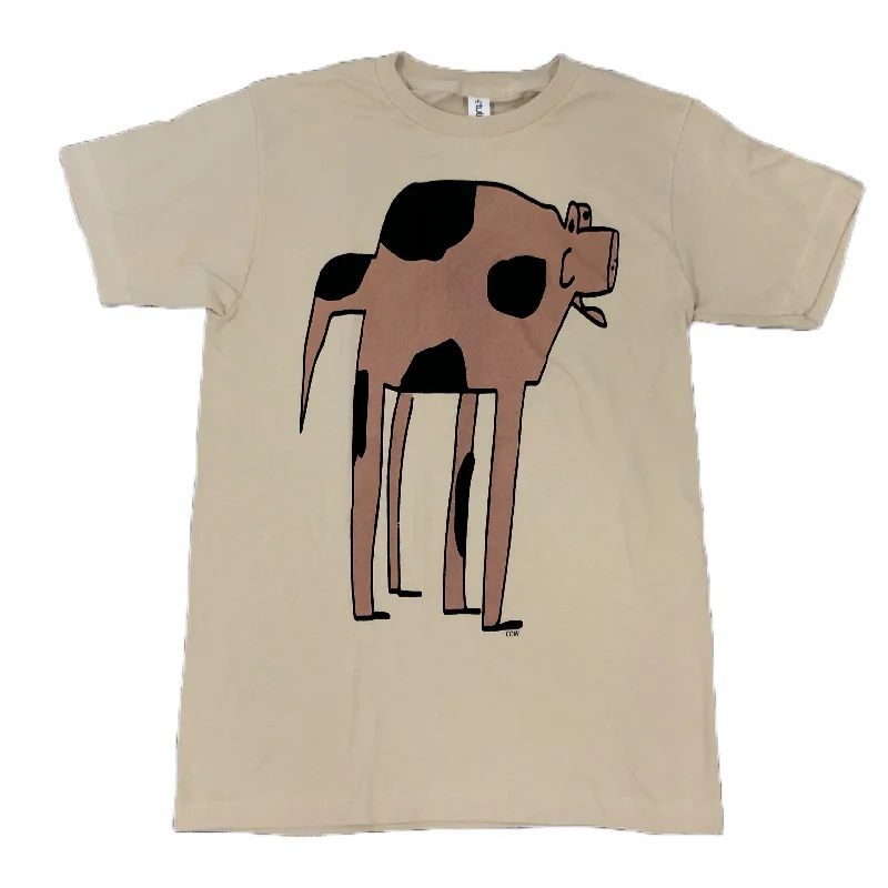 Fashionable Prints Cow T-Shirt - Brown Cow