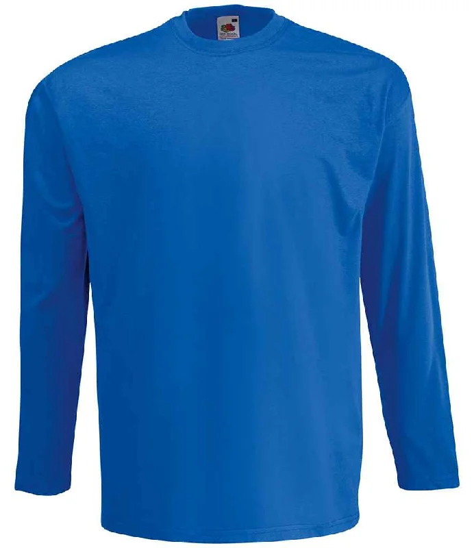 Exquisite Design Fruit of the Loom Long Sleeve Value T-Shirt | Royal Blue