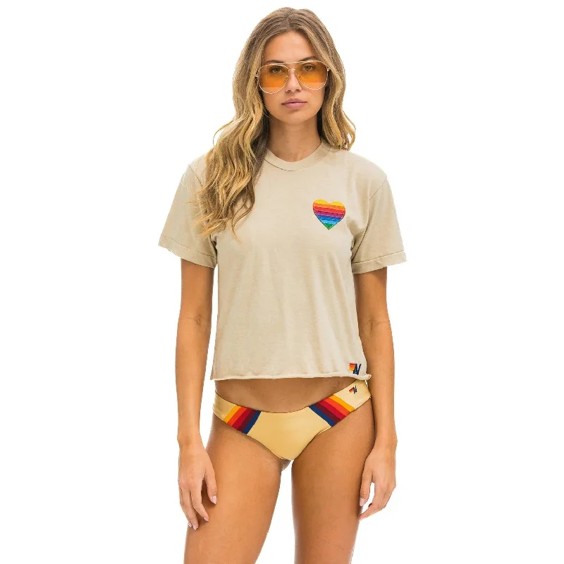 Must-have For Fashion Heart Stitch 5 Boyfriend Tee (Sand)
