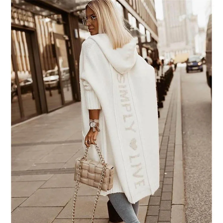 Fashionable Prints Casual Knitting Long Cardigan Coats for Women