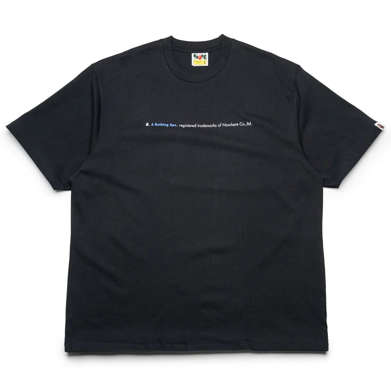 High-end Fashion A Bathing Ape Highlight Logo Tee - Black