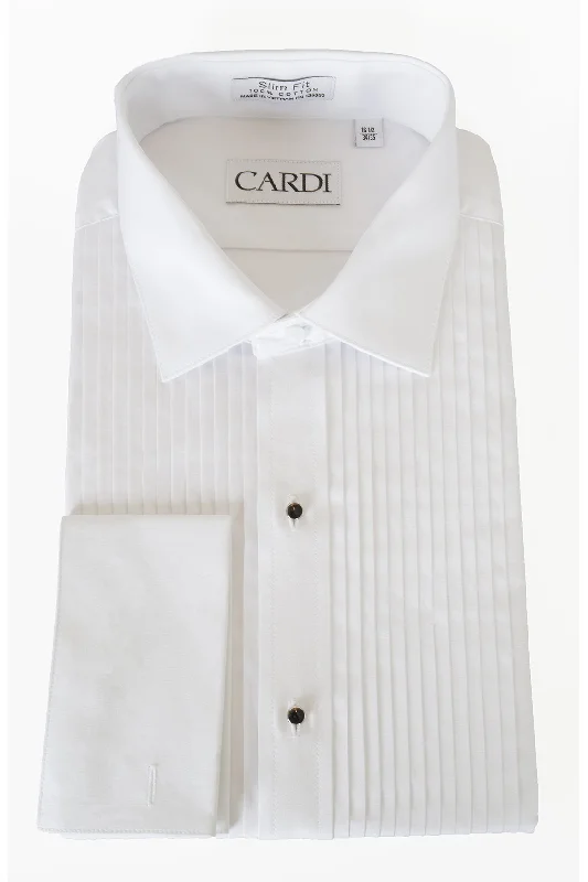 Personalized Wear "Charles" White Spread Collar Tuxedo Shirt