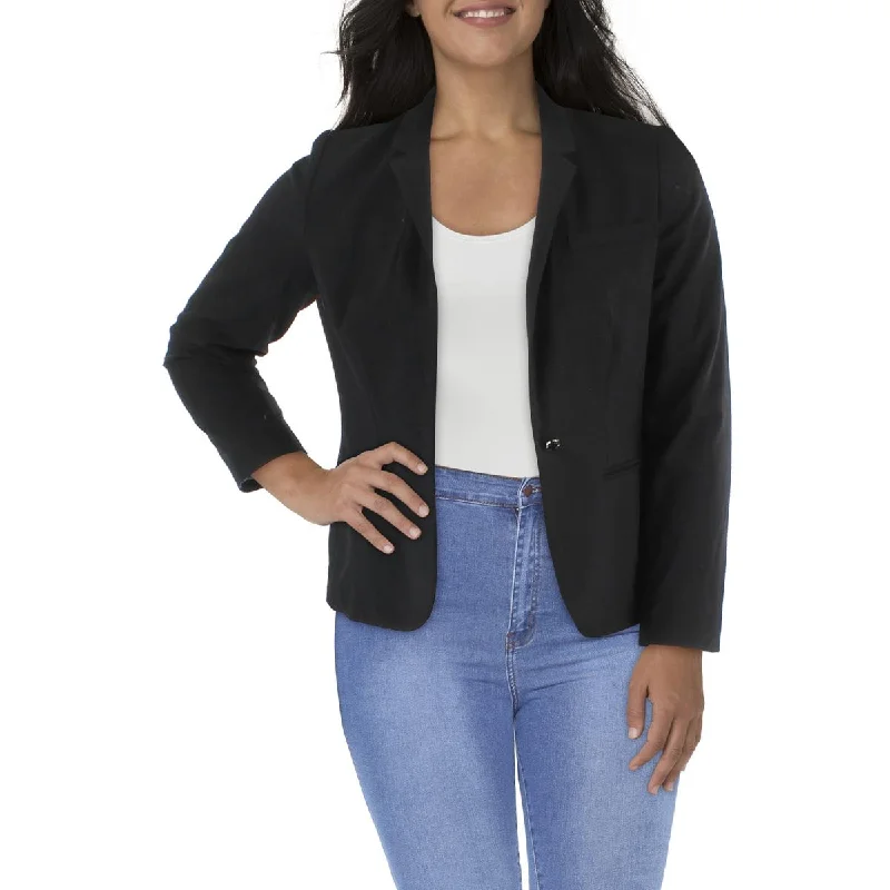 Elegant Temperament Calvin Klein Womens Petites Pintuck Suit Separate One-Button Blazer Elegant Temperament Calvin Klein Womens Petites Pintuck Suit Separate One-Button Blazer