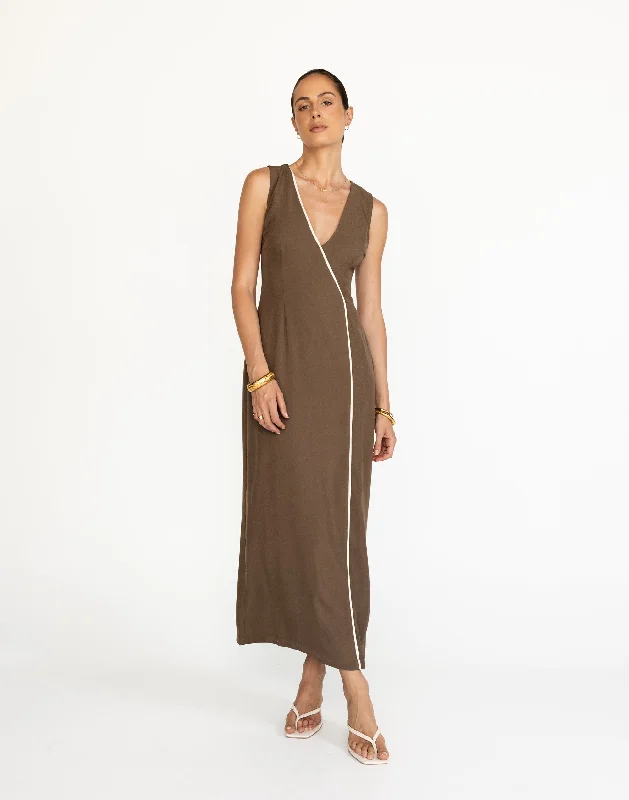 Fashionable Items Luiza Maxi Dress (Coffee)