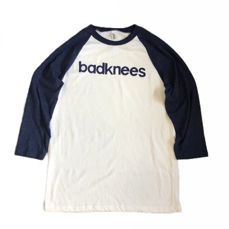 Fashionable In The Times Badknees Baseball T-shirt - Team Navy