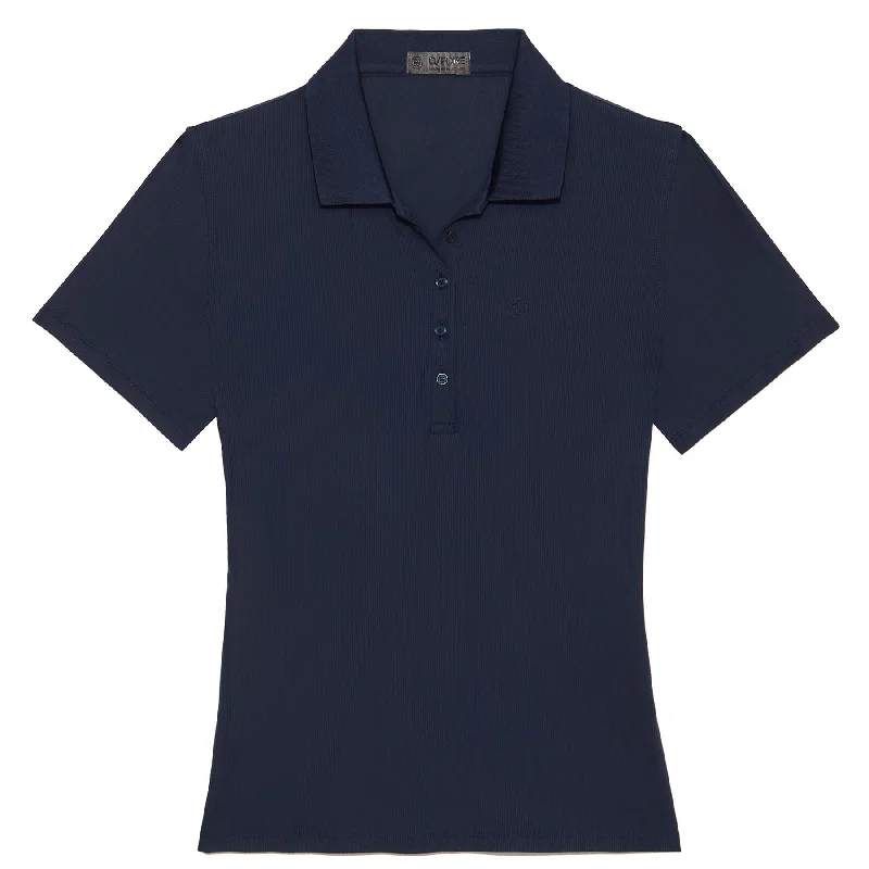Exquisite Embroidery Womens Tech Rib Polo Twilight - AW24