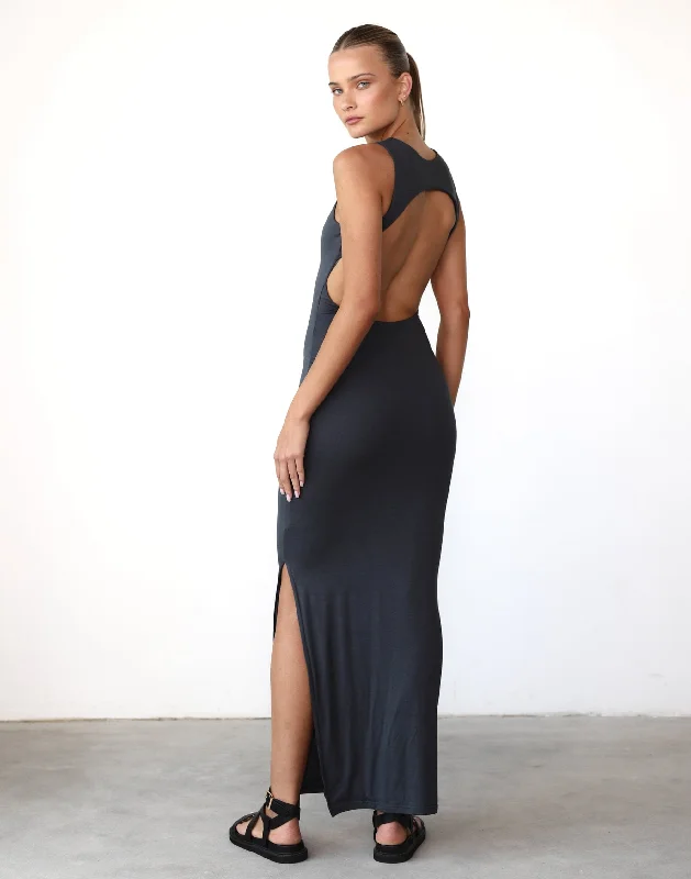 Fashion Design Forget It Maxi Dress (Charcoal)