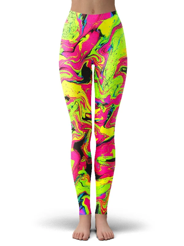 Embroidered Letters Freestyle Leggings